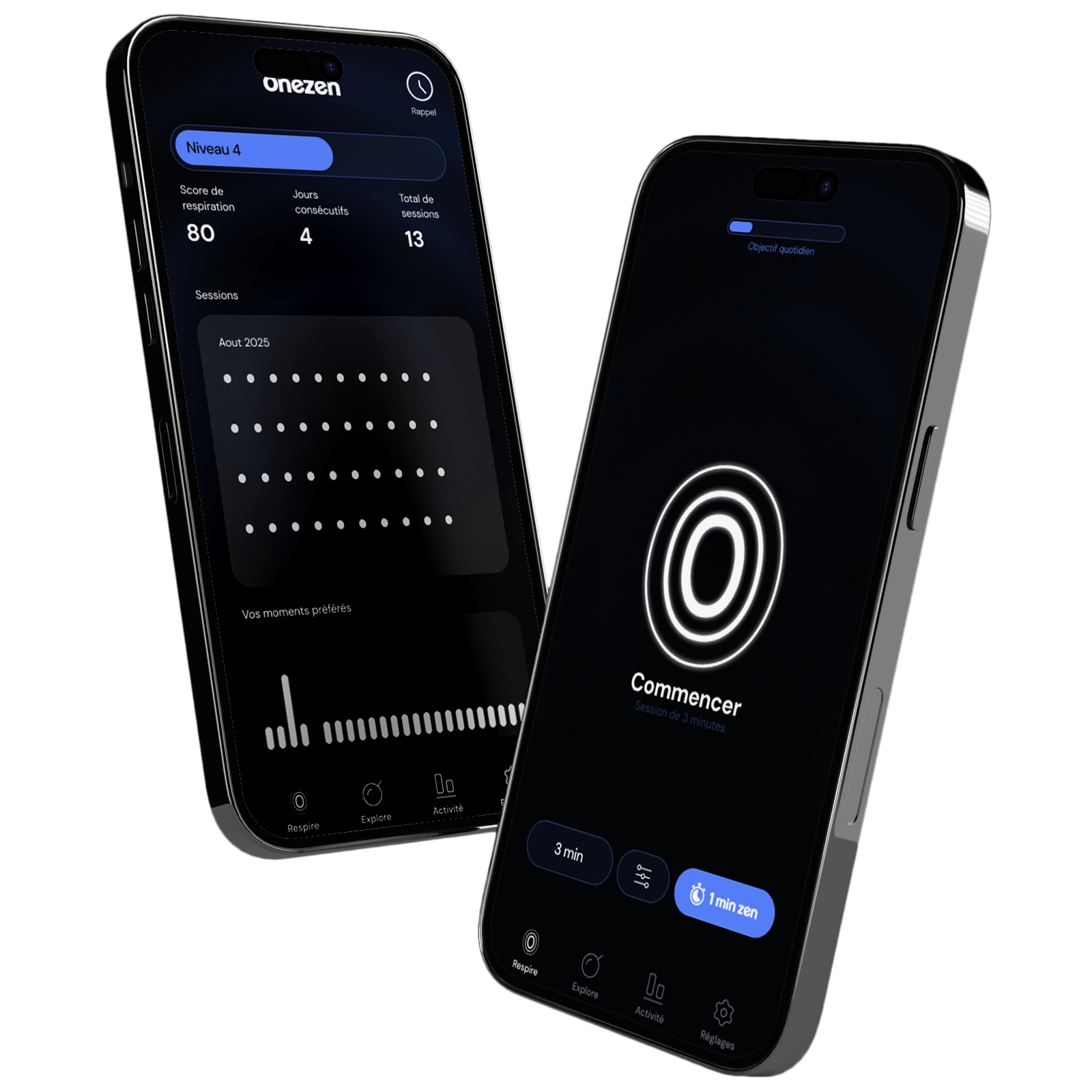 Aperçu de l’app Onezen